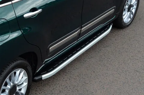 Бокові пороги Fullmond (2 шт., Алюміній) для Fiat 500/500L 2013-2022 рр — Fiat 500/500L 2013-2022 гг. DianaParts