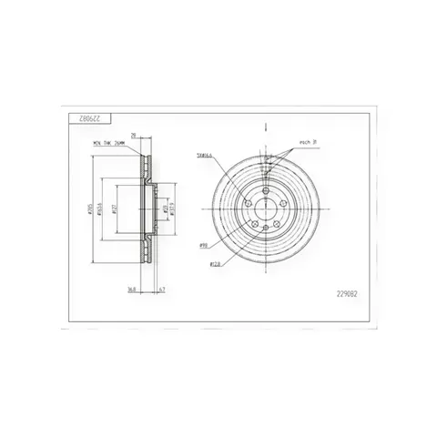 Диск гальмівний Fiat Scudo, Peugeot Exper, Citroen C8 (2002-) передній (d285x28mm) HART — Автозапчастини DianaParts