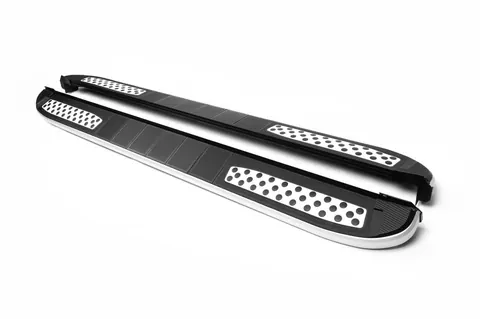 Бокові пороги Tayga V2 (2 шт., Алюміній) для Jeep Cherokee/Liberty 2002-2007 рр — Jeep Cherokee/Liberty 2002-2007 гг. DianaParts