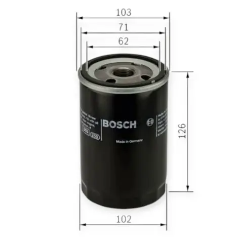 Фільтр масляний Mitsubishi L 200 2.5D,TD,DI-D 96- BOSCH — Фільтри DianaParts