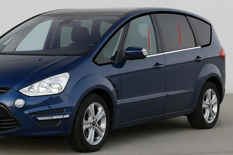 Молдинг скла (4 шт., нерж.) для Ford S-Max 2007-2014 рр — Ford S-Max 2007-2014 гг. DianaParts
