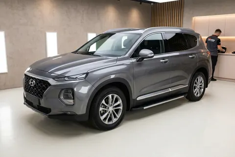 Бокові пороги Fullmond (2 шт., алюміній) для Hyundai Santa Fe 4 2018-2023 рр — Hyundai Santa Fe 4 2018-2023 гг. DianaParts