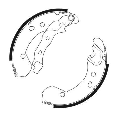 Колодки барабанні Nissan Tiida 07-, Note 06- (203x38) (ABE) — Гальмівна система DianaParts