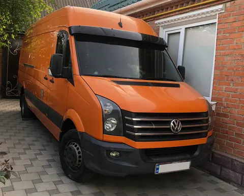 Козирок на лобове скло на рамі V2 (чорний глянець, 5мм) для Volkswagen Crafter 2006-2016 рр — Volkswagen Crafter 2006-2016 гг. DianaParts