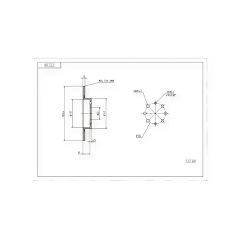 Диск гальмівний Fiat Punto (2002-) задній (d264x10mm) HART — Автозапчастини DianaParts