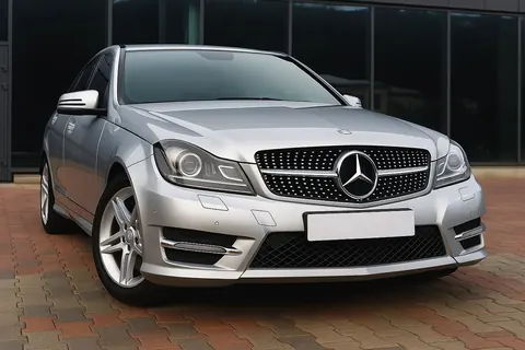 Передня решітка Diamond Silver для Mercedes C-class W204 2007-2015 рр — Mercedes C-class W204 2007-2015 гг. DianaParts