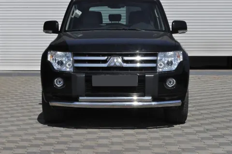 Передній захист ST014 (нерж.) 60/42 мм для Mitsubishi Pajero Wagon IV 2006-2021 рр — Mitsubishi Pajero Wagon IV 2006-2021 гг. DianaParts