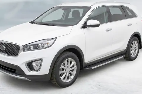 Бокові пороги Duru (2 шт., Алюміній) для Kia Sorento III UM 2014-2020 рр — Kia Sorento III UM 2014-2020 гг. DianaParts