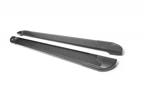 Бокові пороги Allmond Black (2 шт., Алюміній) для Jeep Cherokee/Liberty 2007-2013 рр — Jeep Cherokee/Liberty 2007-2013 гг. DianaParts