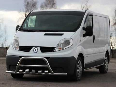 Кенгурятник із вусами WT003-15 (нерж.) для Renault Trafic 2001-2015 рр — Renault Trafic 2001–2015 гг. DianaParts