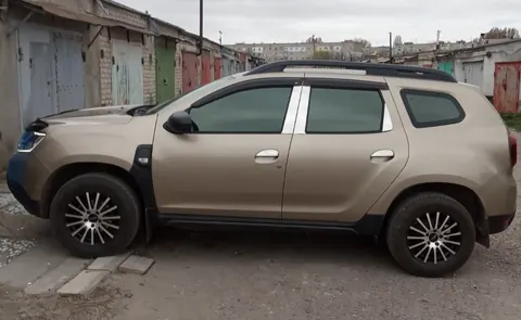 Молдинг дверних стійок (6 шт, нерж.) для Dacia Duster 2008-2018 рр — Dacia Duster 2008-2018 гг. DianaParts