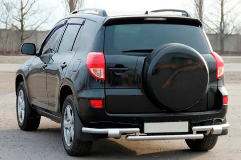 Задній захист AK005-2 (2 шт., нерж) для Toyota Rav 4 2006-2013 рр — Toyota Rav 4 2006-2013 гг. DianaParts