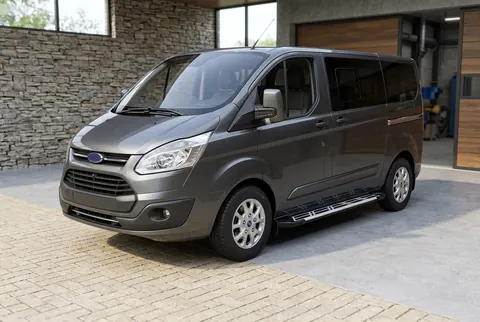 Бокові пороги Sunrise (2 шт., Алюміній) Коротка база для Ford Custom 2013-2022 рр — Ford Custom 2013-2022 гг. DianaParts