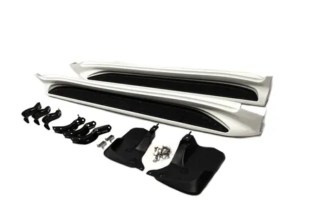 Бокові пороги (2015-2021) Чорний колір для Toyota Land Cruiser 200 рр — Toyota Land Cruiser 200 2007-2021 гг. DianaParts