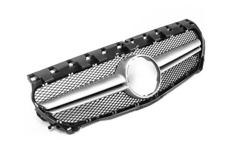 Передня решітка (2013-2016, AMG Silver) для Mercedes CLA C117 рр — Mercedes CLA C117 2013-2019 гг. DianaParts