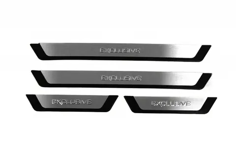Накладки на пороги Flexill (4шт, нерж) Exclusive для Toyota Auris 2012-2018 рр — Toyota Auris 2012-2018 гг. DianaParts