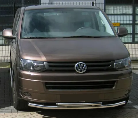 Передній захист подвійний 60/48мм (нерж) 51 на 42 мм для Volkswagen T5 2010-2015 рр — Volkswagen T5 2010-2015 гг. DianaParts