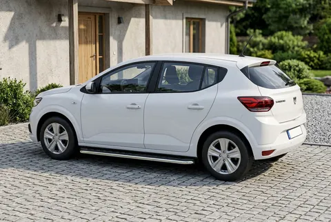 Бокові пороги Maydos V1 (2 шт., Алюміній) для Dacia Sandero 2021- рр — Dacia Sandero 2021- гг. DianaParts