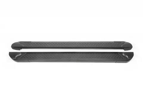 Бокові пороги Allmond Black (2 шт., алюміній) Renault Express 2021-2026 рр для Renault Kangoo/Express 2021- рр — Renault Kangoo/Express 2021- гг. DianaParts
