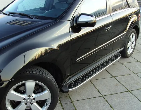 Бокові пороги BlackLine (2 шт, алюміній) для Mercedes GL сlass X164 2006-2012 рр — Mercedes GL сlass X164 2006-2012 гг. DianaParts
