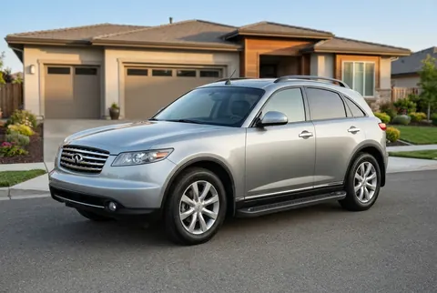 Бокові пороги Allmond Black (2 шт., Алюміній) для Infiniti FX 2003-2008 рр — Infiniti FX 2003-2008 гг. DianaParts