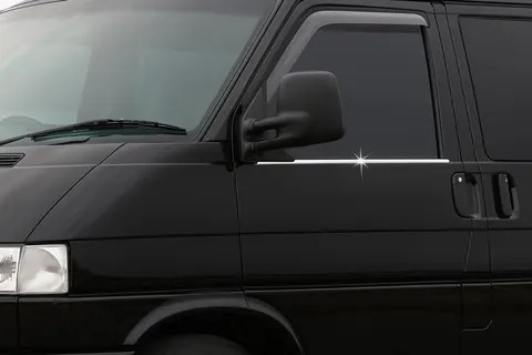 Зовнішня окантовка вікон (2 шт., нерж) Carmos - Турецька сталь для Volkswagen T4 Transporter 1990-2003 рр — Volkswagen T4 Transporter 1990-2003 гг. DianaParts