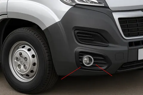 Накладки на противотуманки (нерж) для Citroen Jumper 2007-2025 рр — Citroen Jumper 2007-2025 гг. DianaParts