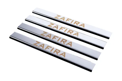 Накладки на пороги Carmos V1 (4 шт, нерж.) для Opel Zafira B 2005-2011 рр — Opel Zafira B 2005–2011 гг. DianaParts