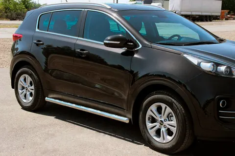 Бічні труби BB001 (2 шт., нерж) для Kia Sportage 2015-2021 рр — Kia Sportage 2015-2021 гг. DianaParts