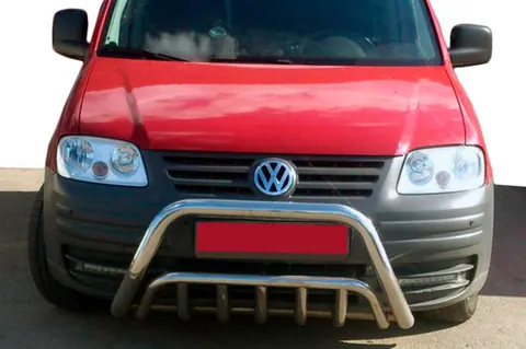 Кенгурятник WT002 (діаметр 60 мм, нерж) для Volkswagen Caddy 2010-2015 рр — Volkswagen Caddy 2010-2015 гг. DianaParts