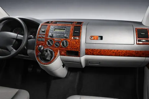 Накладки на торпеду (Туреччина) Дерево для Volkswagen T5 Transporter 2003-2010 рр — Volkswagen T5 Transporter 2003-2010 гг. DianaParts