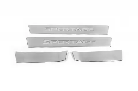Накладки на пороги OmsaLine (4 шт., нерж.) для Kia Sportage 2010-2015 рр — Kia Sportage 2010-2015 гг. DianaParts