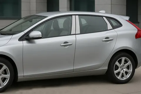 Накладки на дверні стійки (нерж) для Volvo V40 2012- рр — Volvo V40 2012- гг. DianaParts