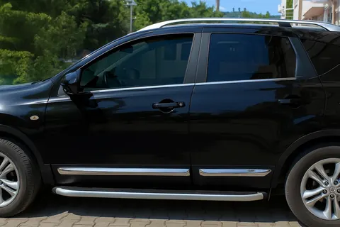 Молдинг дверний OmsaLine (4 шт, нерж.) OmsaLine, Стандартна база для Nissan Qashqai 2007-2010 рр — Nissan Qashqai 2007-2010 гг. DianaParts