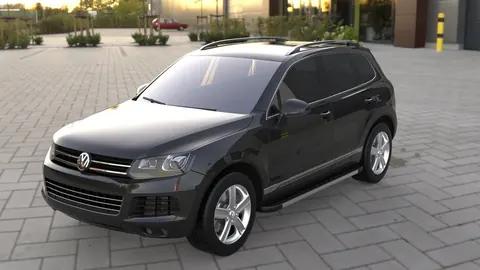 Бокові пороги Duru (2 шт., алюміній) для Volkswagen Touareg 2010-2018 рр — Volkswagen Touareg 2010-2018 гг. DianaParts
