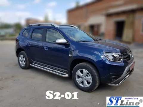 Бокові пороги Premium (2 шт., нерж.) Ø60 для Dacia Duster 2018-2024 рр — Dacia Duster 2018-2024 гг. DianaParts