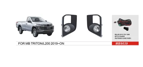 Противотуманки 2019-2026 (2 шт, галоген) для Mitsubishi Pajero Sport 2015- рр — Mitsubishi Pajero Sport 2015- гг. DianaParts