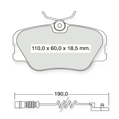 Колодки гальмівні Mercedes-Benz E-Class W124 (1993-1995) передні Dafmi-Intelli — Гальмівна система DianaParts