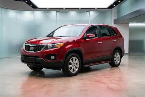 Бокові пороги Maya Red (2 шт., алюміній) 2010-2013 для Kia Sorento II XM рр — Kia Sorento II XM 2009-2014 гг. DianaParts