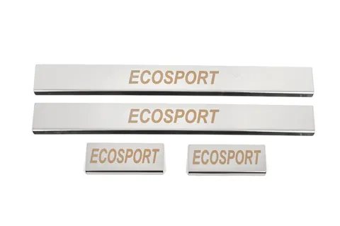 Накладки на пороги Carmos (4 шт, нерж) для Ford Ecosport 2013-2022 рр — Ford Ecosport 2013-2022 гг. DianaParts