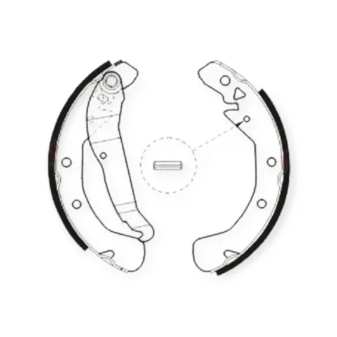 Колодки барабанні Opel Combo 01-, Astra F,G (228.6x42) (ABE) — Гальмівна система DianaParts