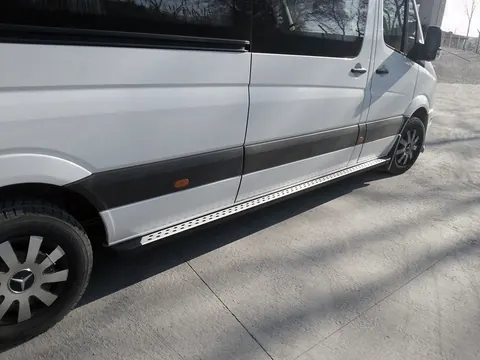 Бокові пороги DOT-Line (2 шт., Алюм.) довга база для Volkswagen Crafter 2006-2016 рр — Volkswagen Crafter 2006-2016 гг. DianaParts