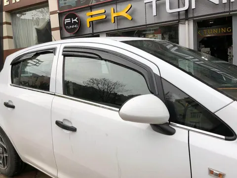 Зовнішня окантовка вікон (4 шт, нерж) Carmos - Турецька сталь для Opel Corsa D 2007-2014 рр — Opel Corsa D 2007-2014 гг. DianaParts