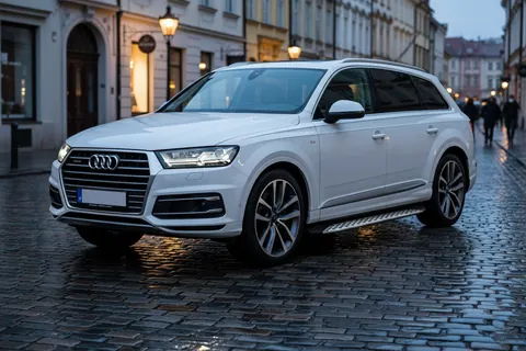 Бокові пороги Shining V1 (2 шт., Алюміній) для Ауди Q7 2015-2026 рр — Audi Q7 2015–2026 гг. DianaParts