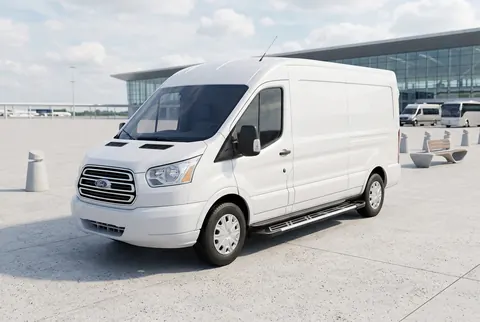 Бокові пороги Sunrise (2 шт., Алюміній) L1 (Regular) для Ford Transit 2014- рр — Ford Transit 2014- гг. DianaParts