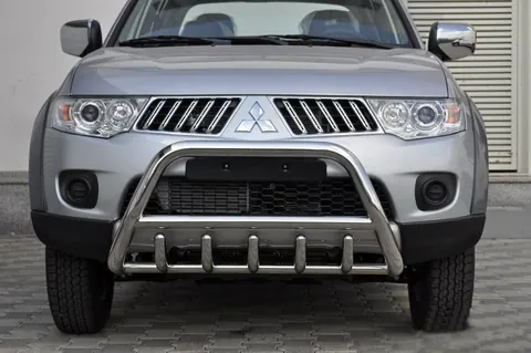 Передній захист WT003 (нерж.) для Mitsubishi Pajero Sport 2008-2015 рр — Mitsubishi Pajero Sport 2008-2015 гг. DianaParts