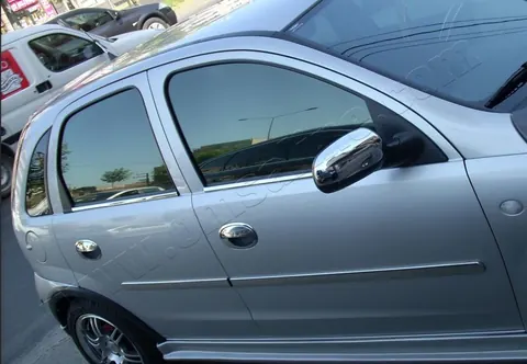 Молдинг дверний (4 шт, нерж.) для Opel Corsa C 2000-2006 рр — Opel Corsa C 2000-2006 гг. DianaParts