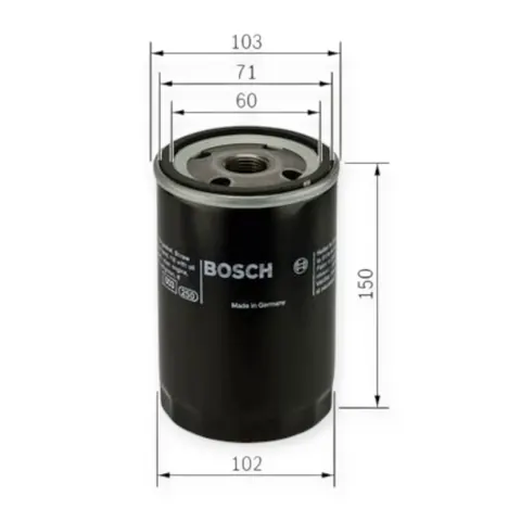 Фільтр масляний Mitsubishi Pajero II-III-IV 2.8TD BOSCH — Фільтри DianaParts