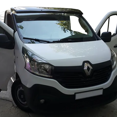 Козирьок на лобове скло (чорний глянець, 5мм) для Fiat Talento 2016- рр — Fiat Talento 2016- гг. DianaParts