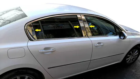 Накладки на стійки (нерж) для Peugeot 508 2010-2018 рр — Peugeot 508 2010-2018 гг. DianaParts